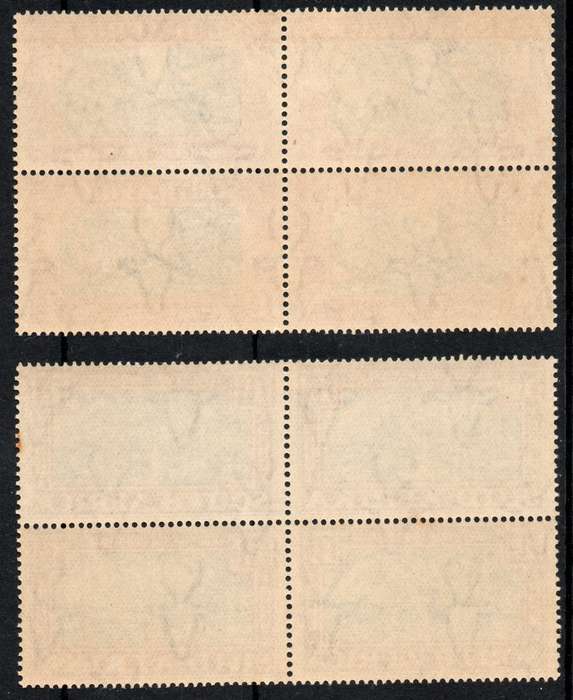 South Africa 1938 Voortrekker Commemoration set of 2 in blocks of 4 umm. SACC 79-80. Cat R800.