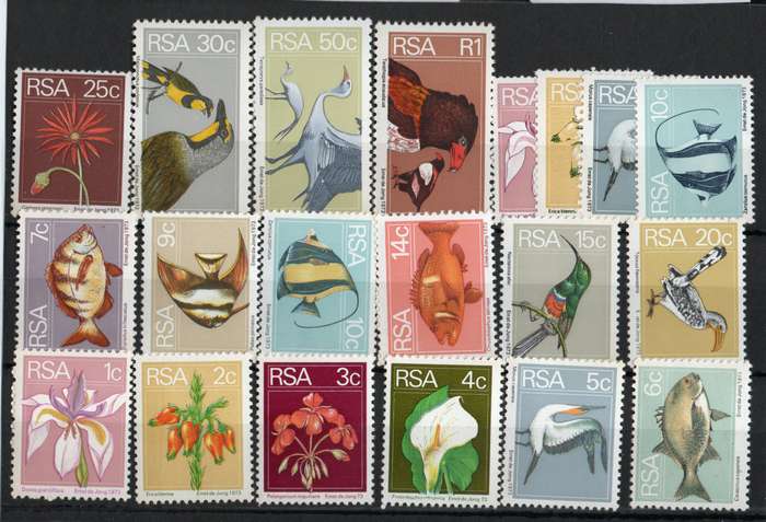 South Africa 1974 2nd Definitive set of 16 + 4 coils unmounted mint SACC 359-378. Cat R267 (2023-25)