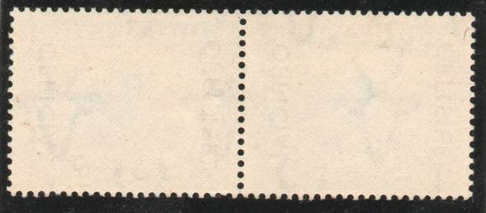South Africa 1950-54 Official 5/- black & bluish green pair lmm. SACC 48. Cat R3500 as umm