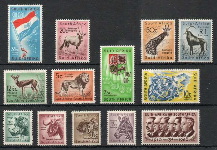 South Africa 1961 Decimal Defin set of 13 unmounted mint. SACC 184-196. Cat R802,50. (2023-25)