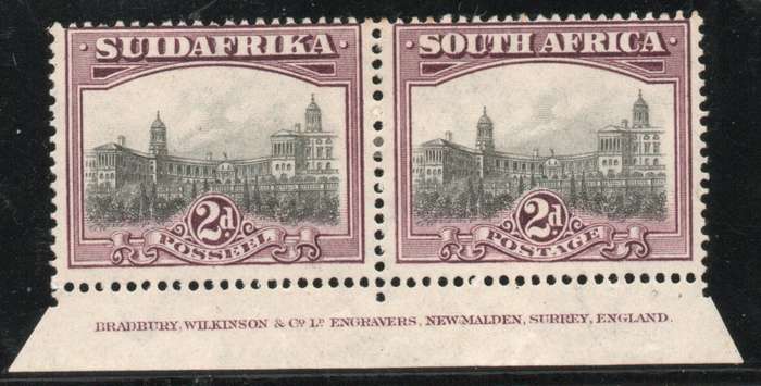 South Africa 1927 London Pictorial 2d Inscriptional pair lmm.  SACC 33. Cat R700 (2023-25)