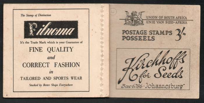 South Africa 1948 Booklet 20 complete unmounted mint. Cat R550.