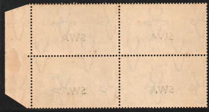 South West Africa 1941-42 Large War 3d block of 4 unmounted mint. SACC 145. Cat R1000 (2025)