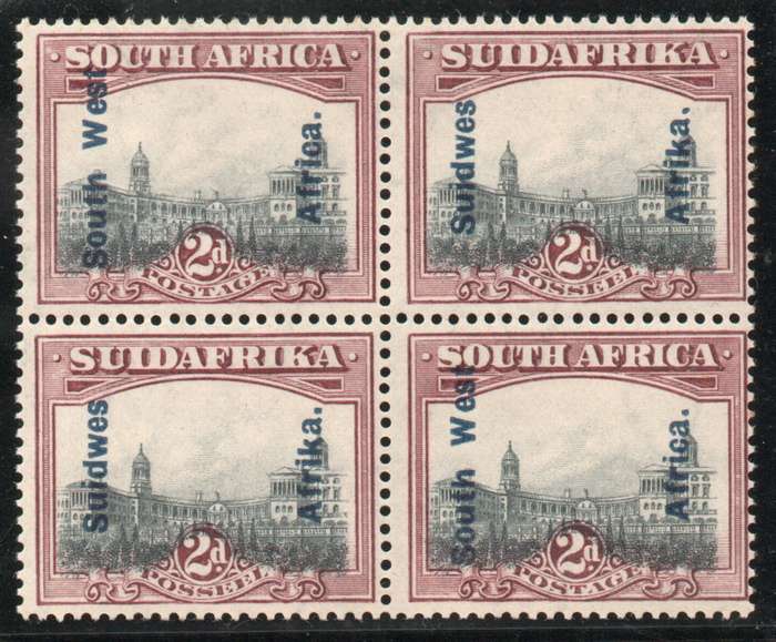 South West Africa 1926-27 Definitive 2d block of 4 unmounted mint. SACC 75. Cat R700 (2025)
