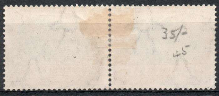 South Africa 1930-45 Definitive 3d pair black & red inverted wmk vfu. SACC 45a. Cat R600 (2025)