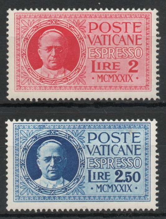 Vatican 1929 Express Letter set of 2 lightly mounted mint. SG E14-E15. Cat £58 (2013)