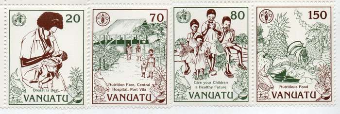 Vanuata 1992 World Food Day set of 4 unmounted mint. SG 605-608. Cat £4,10 (2013)