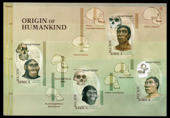 South Africa 2006 Origin of Mankind sheet of 4 unmounted mint. SACC 1816. Cat R220 (2023)