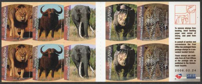 South Africa 2006 Booklet 69. SACC 1768. Cat R350 (2023-25)