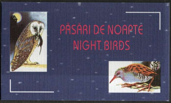 Romania 1988 Night Birds Booklet 2 blocks of 4 unmounted mint. SG 5952-53. Cat £9,60 (2013)