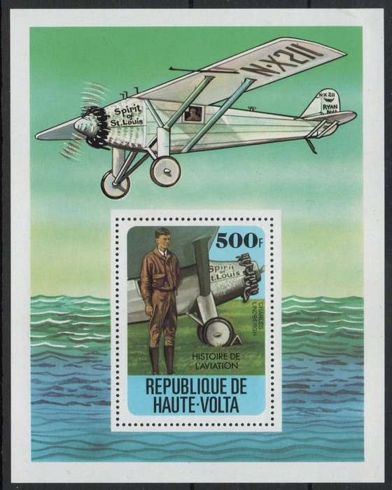 Upper Volta 1978 Aviation History (Airplane) mini sheet unmounted mint. SG MS 470. Cat £6. (2013)