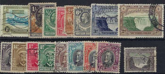 SOUTHERN RHODESIA 1924-37 various, mixed collection , used and m