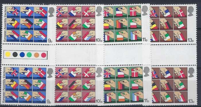 GREAT BRITAIN   19799d-13d   mmSG 1083-1086   1st direct elections to european assembly   CAT R 75