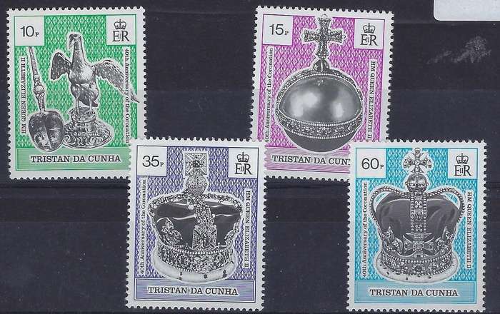 TRISTAN DA CUNHA, 1990-1993, mm, 10d-60d, SG 542/545, 490/493, 522/525 all 3 full sets   CAT R250