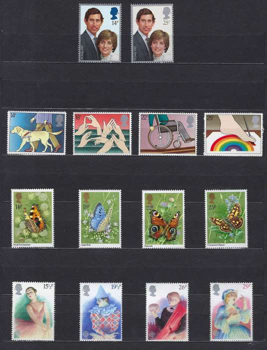 GREAT BRITAIN 1981/214d-29dmm 4 sets CAT R 260