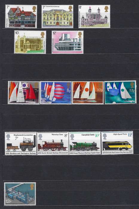 GREAT BRITAIN 1975/6 various full sets CAT R 260