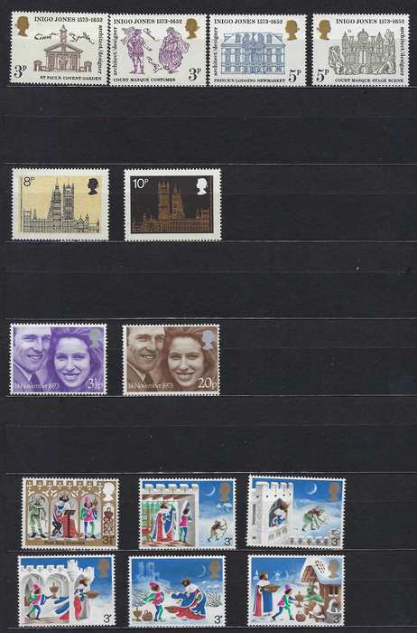 GREAT BRITAIN 1973 various full sets CAT R 100