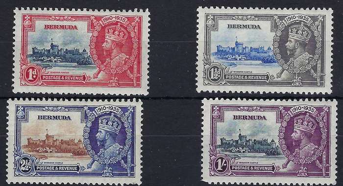 BERMUDA  1935  1d-1smmSG 94/97silver jubilee  full set CAT R 450