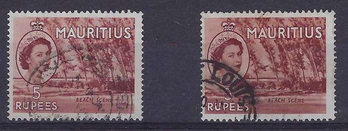 MAURITIUS  195315rusedSG 305various multicolour   CAT R 480