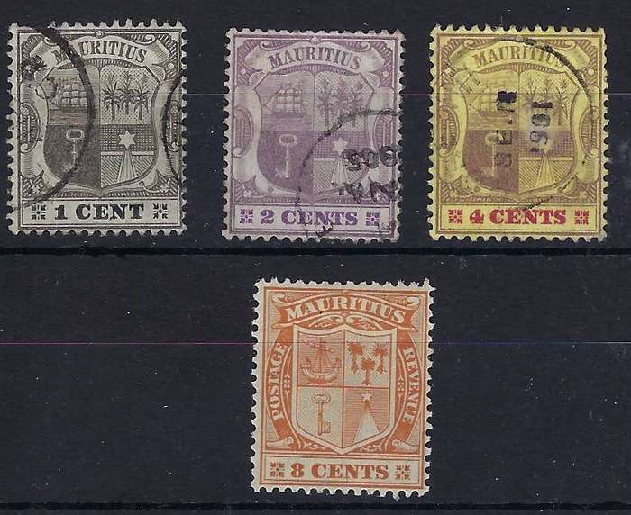MAURITIUS  19001c-8c  usedSG 138,139,141various multicolour   CAT R 85