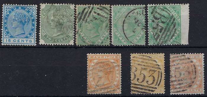 MAURITIUS  1874/942c-50cusedSG 99,103,104,108various multicolour  CAT R 820