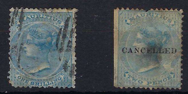 MAURITIUS  18662d-1s  usedSG 69,60green  CAT R 600
