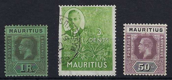 MAURITIUS  19243c-1r  mm and usedSG 238,278,191various multicolour CAT R 180