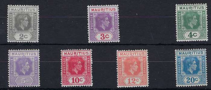 MAURITIUS  19302c-20cmm  SG 252-258  various multicolour  CAT R 280