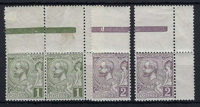 MONACO   1891   1c,2c,5cmmSG 11,12various multicolour  CAT R 120