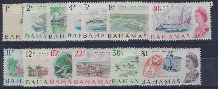 BAHAMAS  1967  1c-$1  m   SG 295-307     queen elizabeth 2    CAT R 320