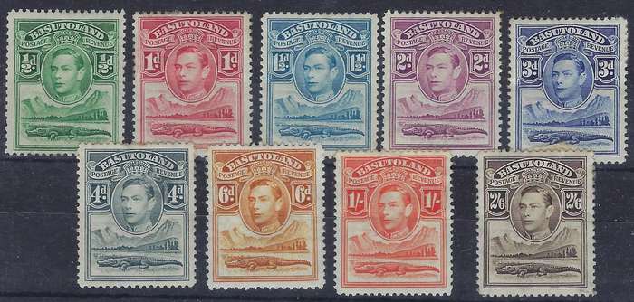 BASUTOLAND 1938 1/2d-2s6d m SG 18-26 king george vi CAT R 920