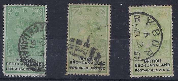 BECHUANALAND 1888 1s,2d used SG 15 green CAT R 470