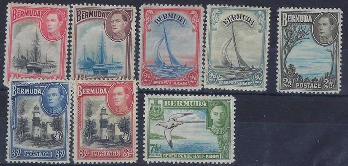 BERMUDA 1938  1d-7 1/2d  m SG 110-114c king george vi CAT R 2160
