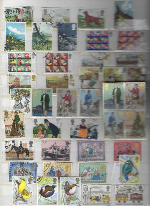 GREAT BRITAIN collection of used stamps in stock book A4 hard cover  from 1902-1983  CAT R 500