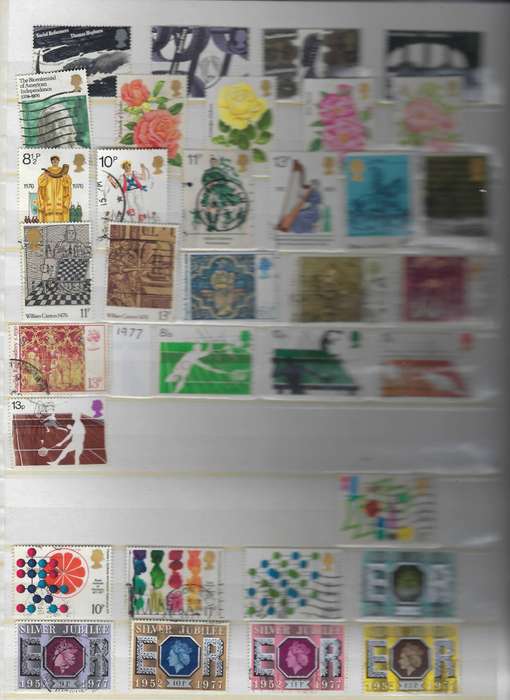 GREAT BRITAIN collection of used stamps in stock book A4 hard cover  from 1902-1983  CAT R 500