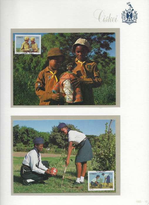 CISKEI TBV 1985 collection of envelopes and stamps, mm, in arch folder, 35+ pages  CAT R 500
