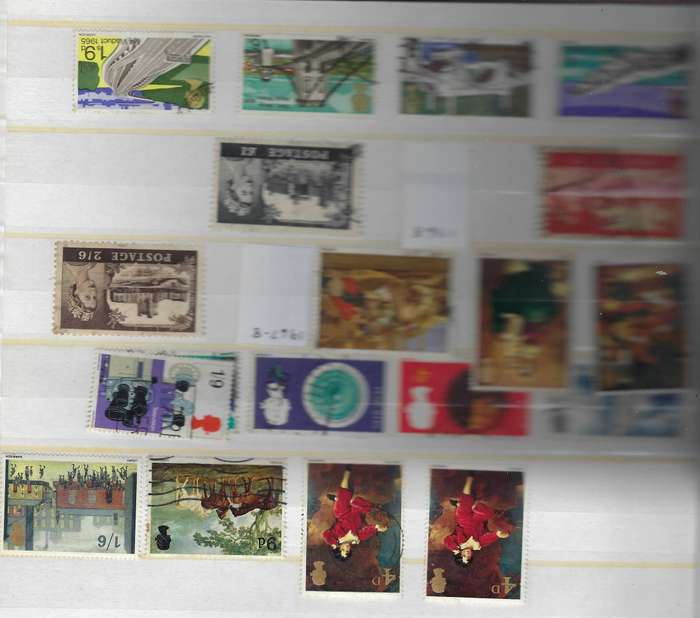 GREAT BRITAIN collection of used stamps in stock book A4 hard cover  from 1902-1983  CAT R 500