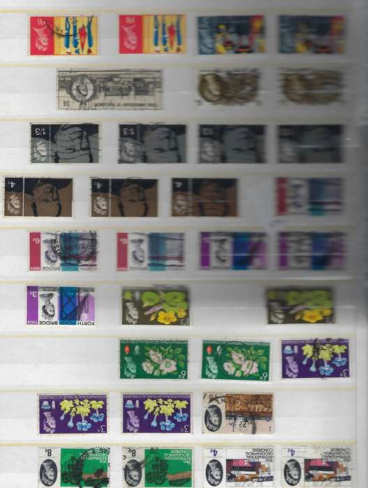 GREAT BRITAIN collection of used stamps in stock book A4 hard cover  from 1902-1983  CAT R 500