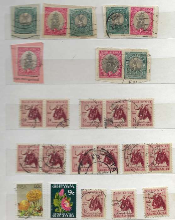 SOUTH AFRICA  A5 album collection of colonial, union and republic stamps, used  14 pages CAT R 500