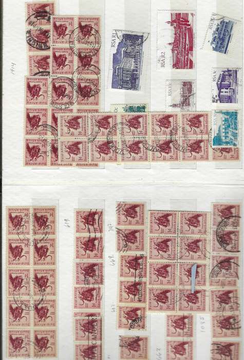SOUTH AFRICA  A5 album collection of colonial, union and republic stamps, used  14 pages CAT R 500