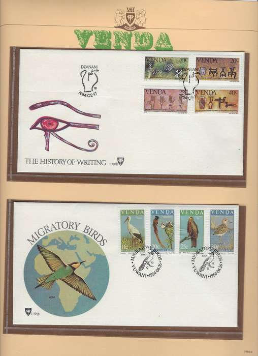 VENDA TBV states 1985/6  mm, stamps,envelopes and first day covers, 35+ pages in arch folder,  CAT R