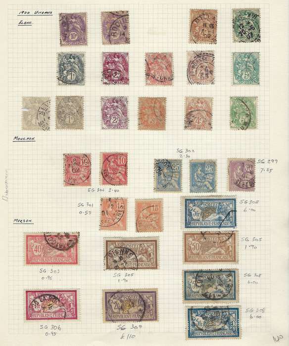 FRANCE 1849-2006  collection in 11 arch albums, mostly used, CAT GBP 4,300 on  1 album 1849-1940