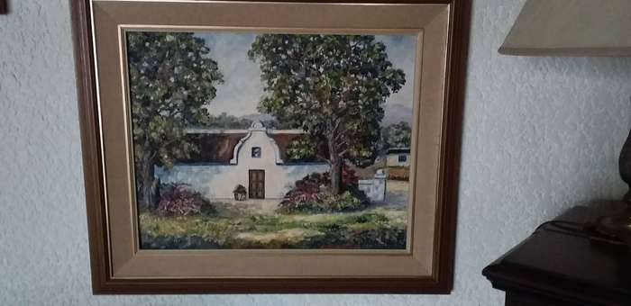 Cape Dutch House Oil On Board