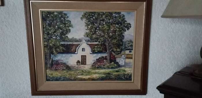 Cape Dutch House Oil On Board