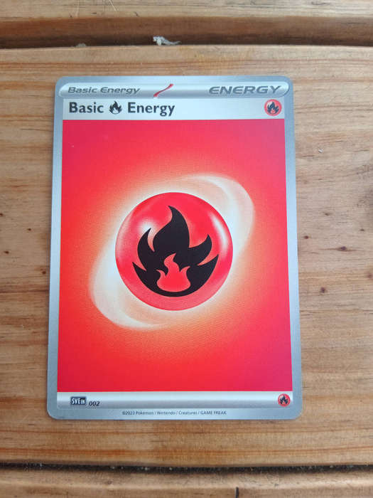 Pokémon TCG Double Swirl Cosmos Holo Fire Energy card