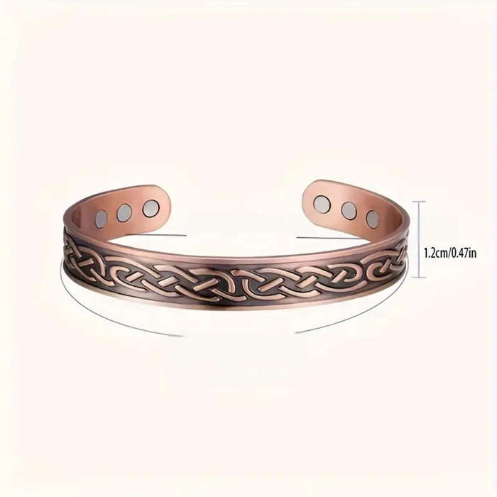 Magnetic Bracelet for Men Plated Vintage-Inspired Adjustable Retro Style