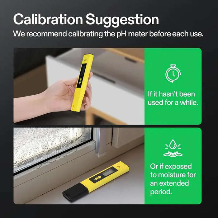 Digital pH Meter with Backlit LCD Display, 0-14 pH Range