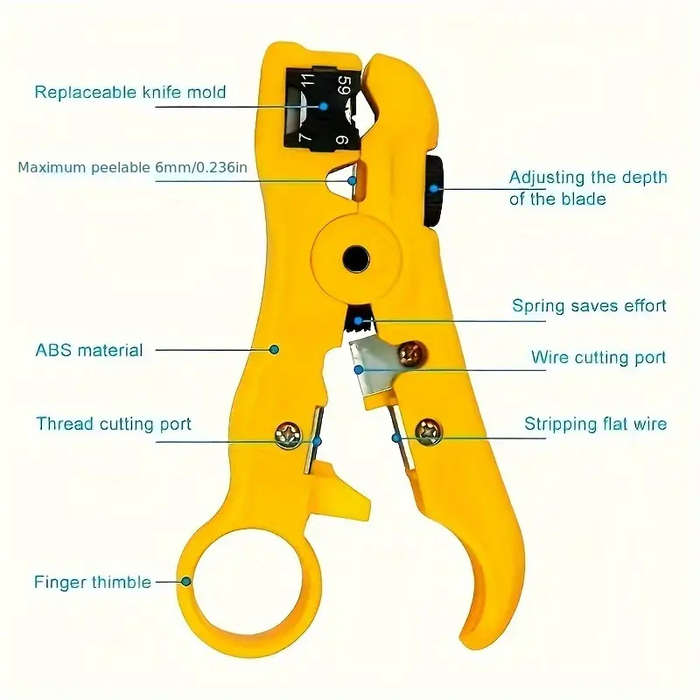 Multi-functional Electric wire Stripping Cutter