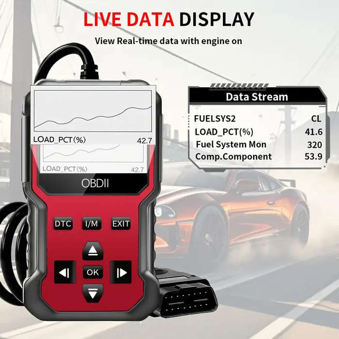Car Fault Detector Code Reader OBD2 Scanner Diagnostic Tool (RED)