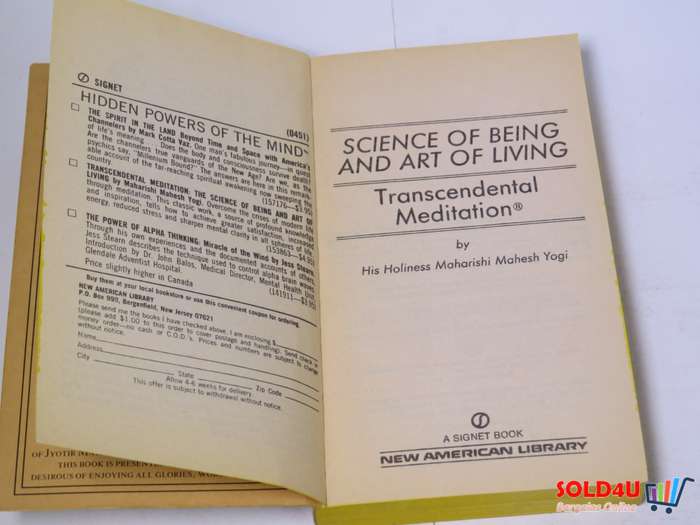 Science of Being and Art of Living - Transcendental Meditation - Maharishi Mahesh Yogi